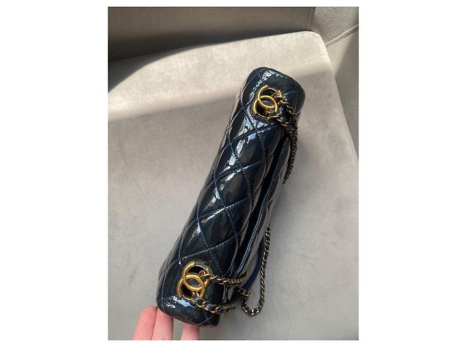 Borsa Classic Flap di Chanel Blu - vista 10