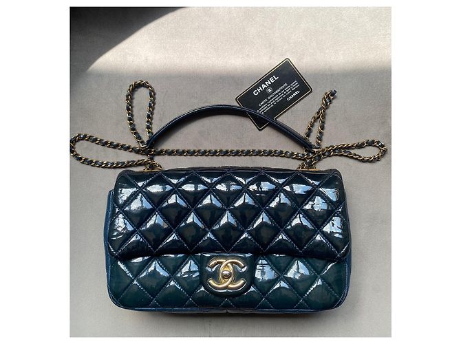 Borsa Classic Flap di Chanel Blu - vista 2