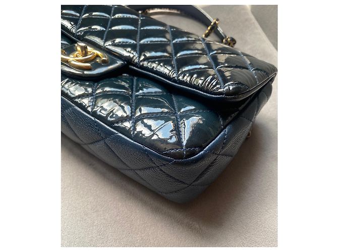 Borsa Classic Flap di Chanel Blu - vista 8