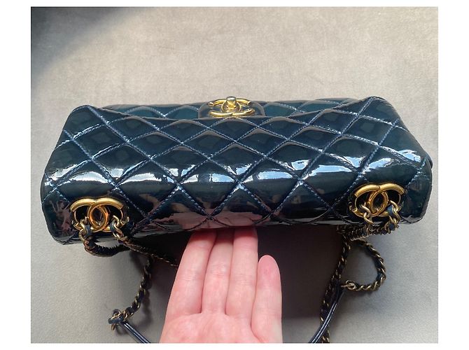 Borsa Classic Flap di Chanel Blu - vista 9
