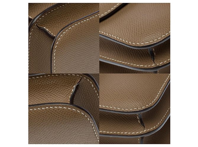 Hermès Sac HERMES Constance en Cuir Étoupe - 101999 Taupe - vue 13