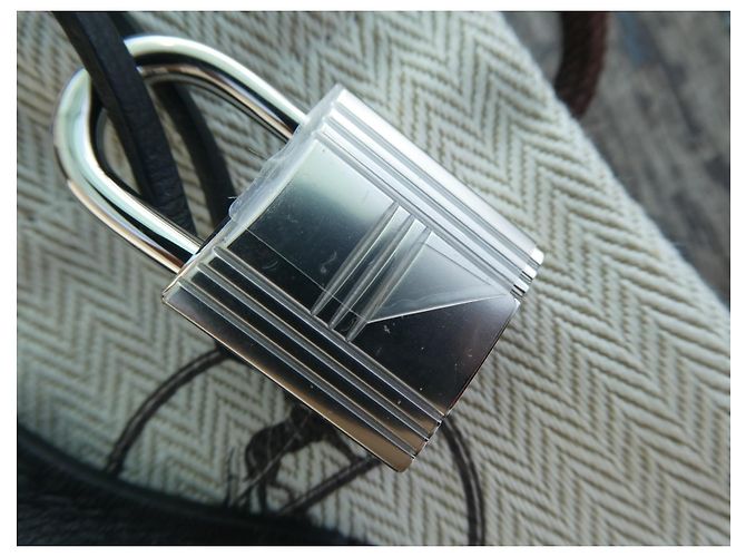 Glocke, Reißverschluss, neues hermès Vorhängeschloss für Kelly- oder Birkin-Handtasche Schwarz - Ansicht 5