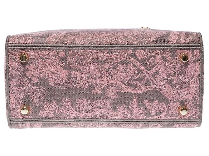 Borsa DIOR Lady Dior in Tela Rosa - 102003 - vista 11