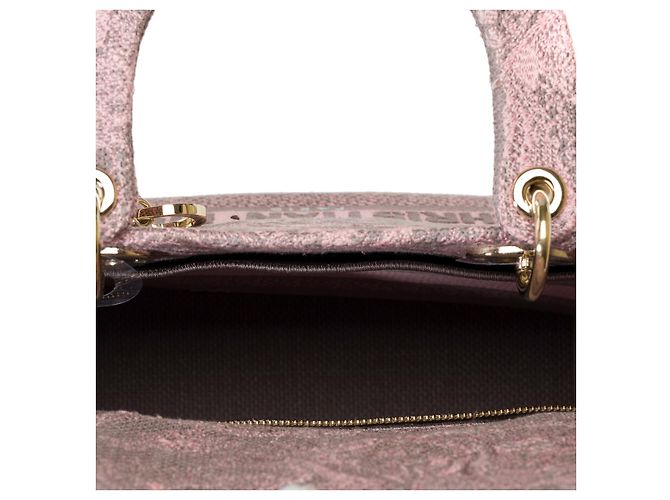 Borsa DIOR Lady Dior in Tela Rosa - 102003 - vista 9