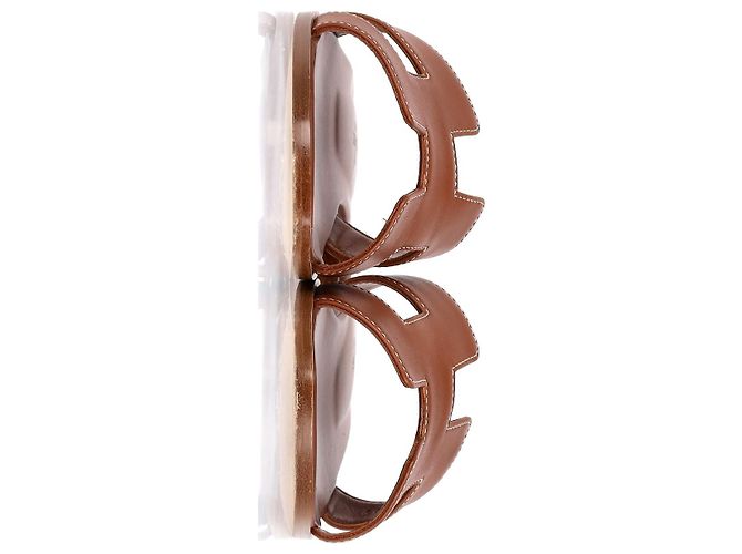 Infradito Hermès Oran in pelle marrone Rosso - vista 10