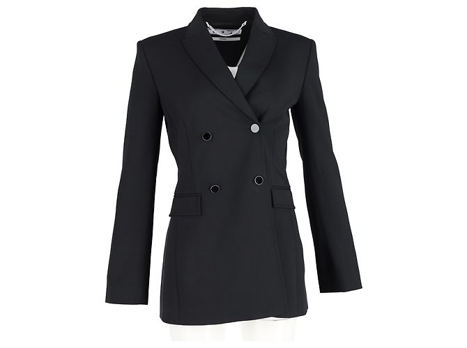 Off White Blazer duplo Off-White em lã preta Preto - vista 4