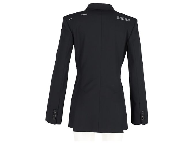 Off White Blazer duplo Off-White em lã preta Preto - vista 6