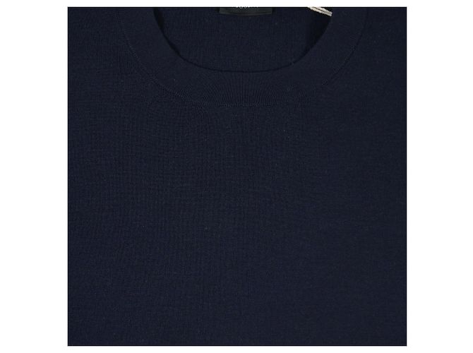 Joseph Rundhals Stretch-Top aus marineblauer Wolle - Ansicht 5
