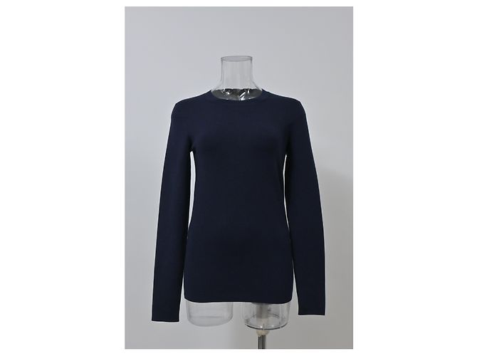 Joseph Rundhals Stretch-Top aus marineblauer Wolle - Ansicht 6