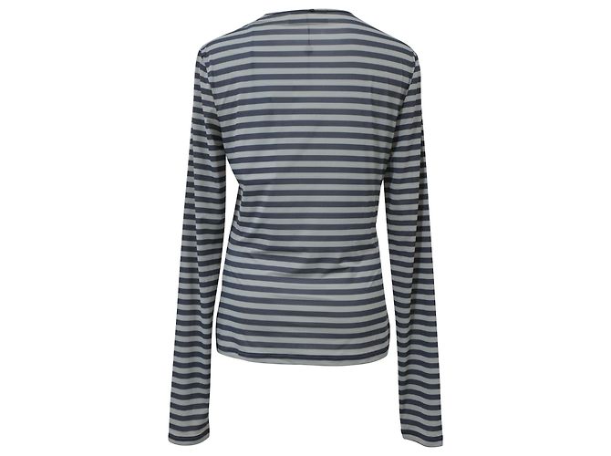 Top de rayas de manga larga Sportmax en algodón azul claro - vista 3