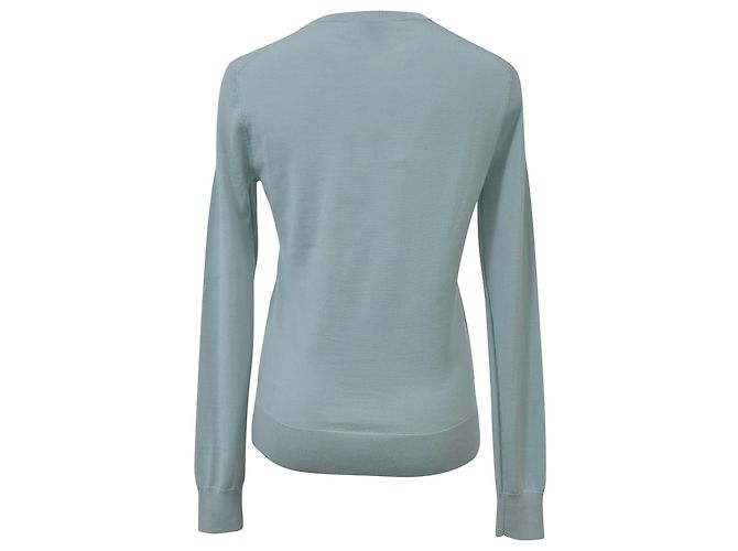 Suéter de cuello redondo Regal en lana azul claro de Theory - vista 3