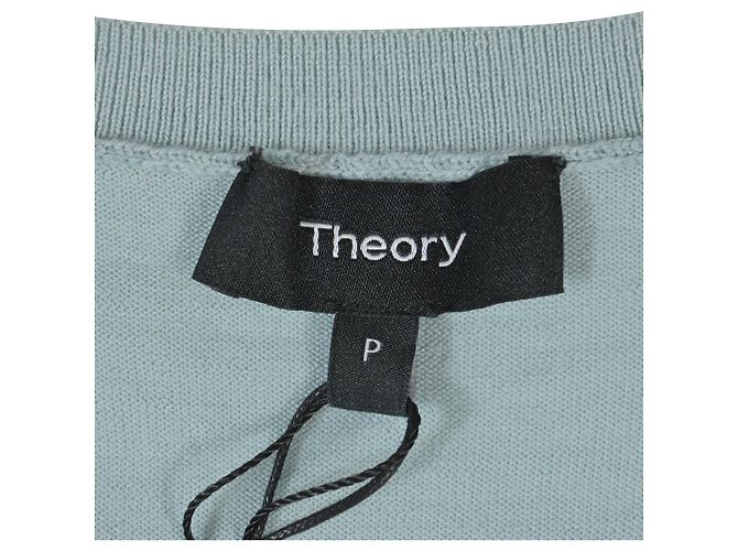 Suéter de cuello redondo Regal en lana azul claro de Theory - vista 4