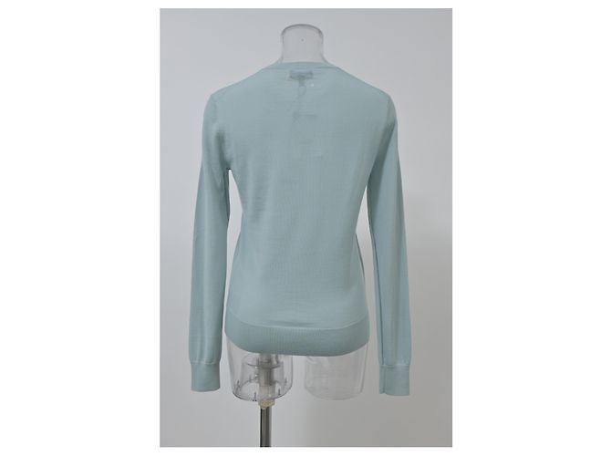 Suéter de cuello redondo Regal en lana azul claro de Theory - vista 8