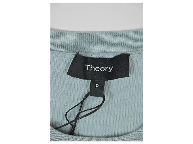 Suéter de cuello redondo Regal en lana azul claro de Theory - vista 9