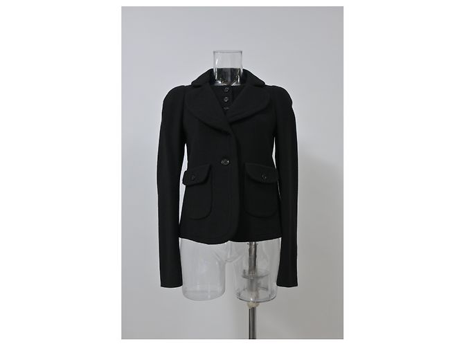 See by Chloé Jacke aus schwarzer Wolle - Ansicht 6