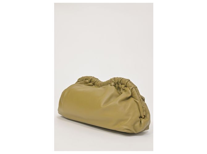 Mansur Gavriel Cloud Clutch Pomelo in pelle oliva Verde Verde oliva - vista 10