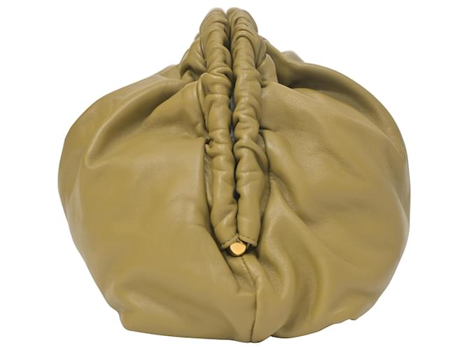 Mansur Gavriel Cloud Clutch Pomelo in pelle oliva Verde Verde oliva - vista 2