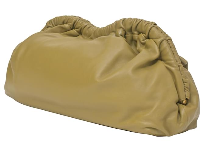 Mansur Gavriel Cloud Clutch Pomelo in pelle oliva Verde Verde oliva - vista 3