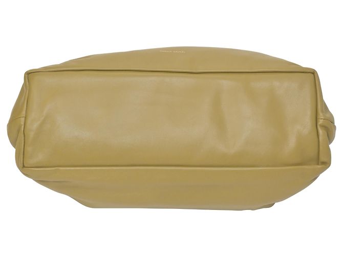 Mansur Gavriel Cloud Clutch Pomelo in pelle oliva Verde Verde oliva - vista 4