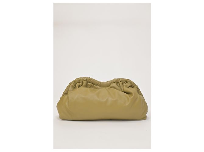 Mansur Gavriel Cloud Clutch Pomelo in pelle oliva Verde Verde oliva - vista 8
