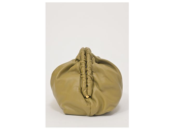Mansur Gavriel Cloud Clutch Pomelo in pelle oliva Verde Verde oliva - vista 9