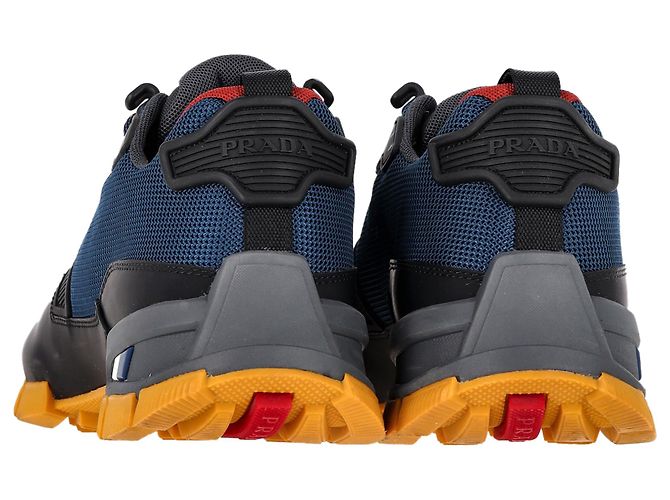 Sneakers con lacci Prada Sport in rete blu e gomma - vista 4