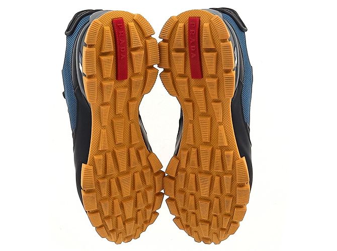 Sneakers con lacci Prada Sport in rete blu e gomma - vista 6