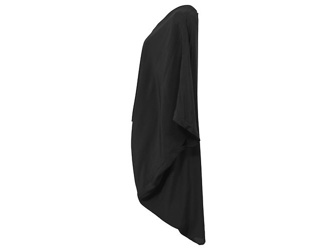 Neil Barrett V-Ausschnitt Kleid aus schwarzem Polyester - Ansicht 2