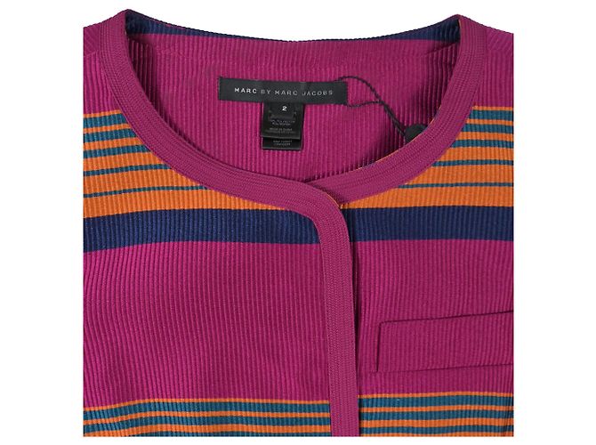 Gestreifte Kurzarmbluse von Marc by Marc Jacobs aus mehrfarbigem Polyester - Ansicht 5