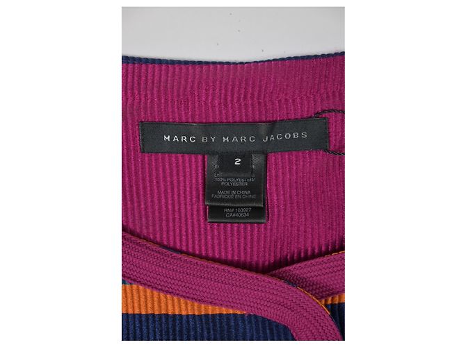 Gestreifte Kurzarmbluse von Marc by Marc Jacobs aus mehrfarbigem Polyester - Ansicht 9