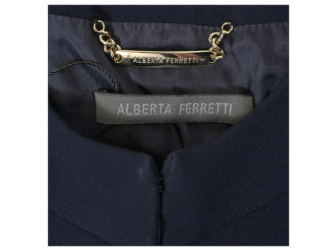 Alberta Ferretti Bolero in Navy Blue Rayon - view 5