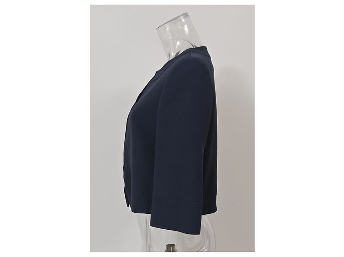 Alberta Ferretti Bolero in Navy Blue Rayon - view 9