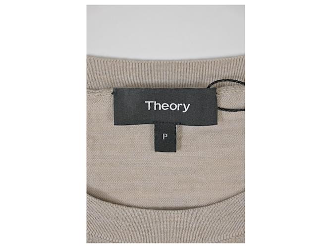 Theory Regal Rundhals-Pullover aus Ecru-Wolle Weiß Roh - Ansicht 9