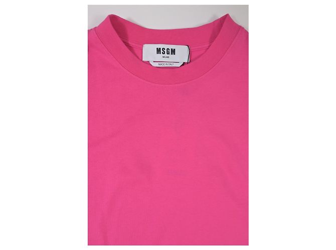 Top senza maniche in cotone rosa con dettagli a volant MSGM Marrone - vista 10