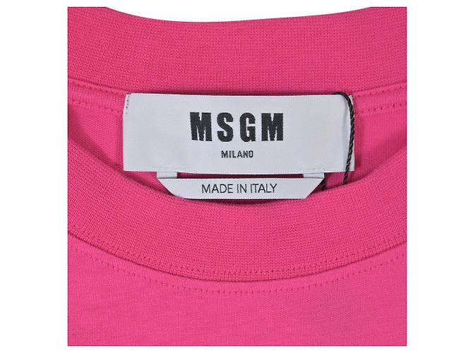 Top senza maniche in cotone rosa con dettagli a volant MSGM Marrone - vista 4