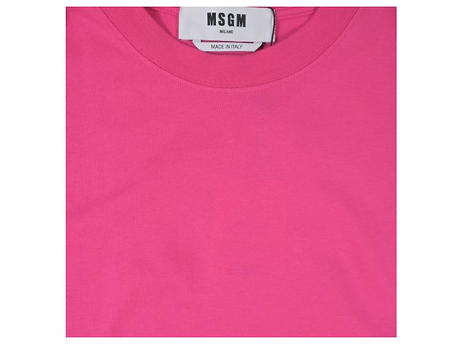 Top senza maniche in cotone rosa con dettagli a volant MSGM Marrone - vista 5