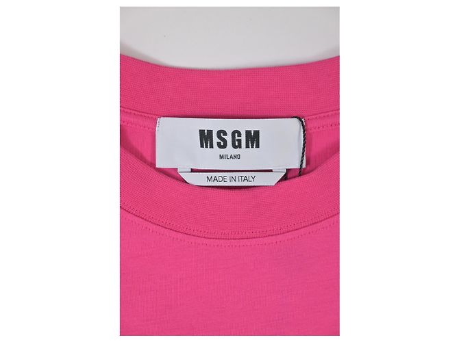 Top senza maniche in cotone rosa con dettagli a volant MSGM Marrone - vista 9