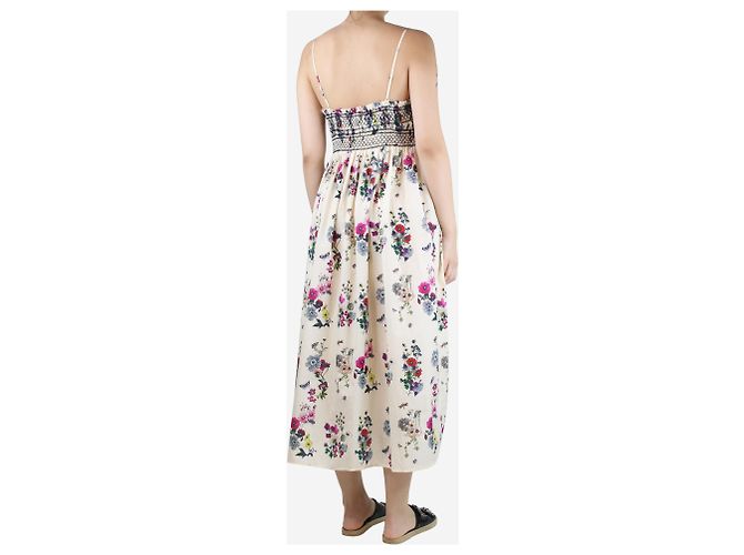 Eres Cream Soliflore floral midi dress - size M - view 2