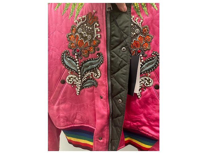 Chaqueta bomber reversible Gucci con tigre - vista 6