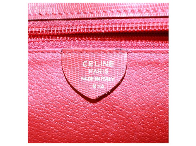 Céline Borsa a Spalla CELINE in Pelle Rossa Auth bs15049 Rosso - vista 12