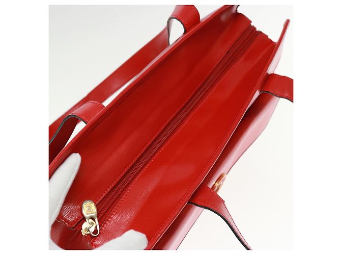 Céline Borsa a Spalla CELINE in Pelle Rossa Auth bs15049 Rosso - vista 6