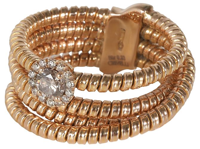Autre Marque Anello a spirale Crivelli in oro rosa 18k 0,25 CTW - vista 3