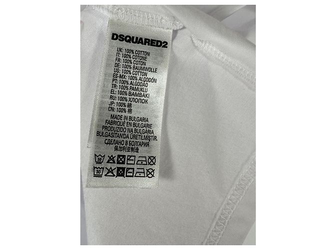 T-shirt Dsquared2 Icon Logo Coton Noir Blanc - vue 4