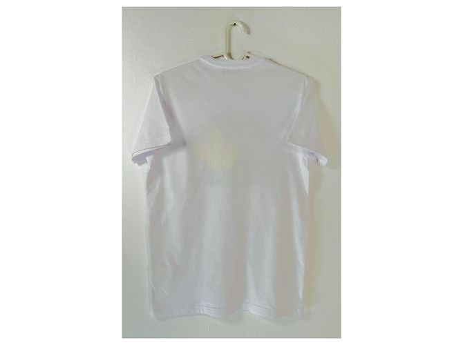 Camiseta Logos Dsquared2 Blanca Algodón Blanco Multicolor Amarillo - vista 3