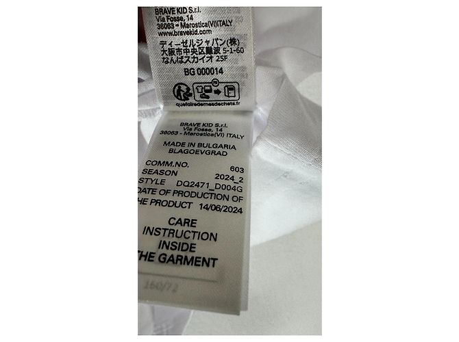 Camiseta Logos Dsquared2 Blanca Algodón Blanco Multicolor Amarillo - vista 6
