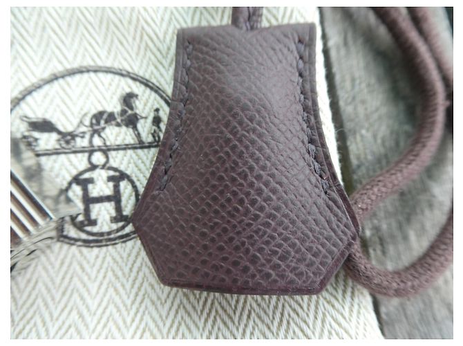 campanella, cerniera e lucchetto hermès nuovo per borsa hermès dustbag Cioccolato - vista 3