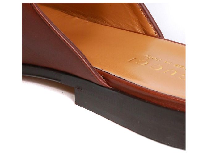 GUCCI - Mules Gucci Mors in pelle liscia marrone (T42) Nero - vista 5