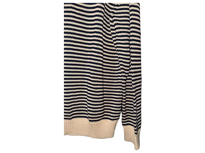 Gucci Cardigan V-Ausschnitt aus Baumwolle beige navy blau Marineblau - Ansicht 12