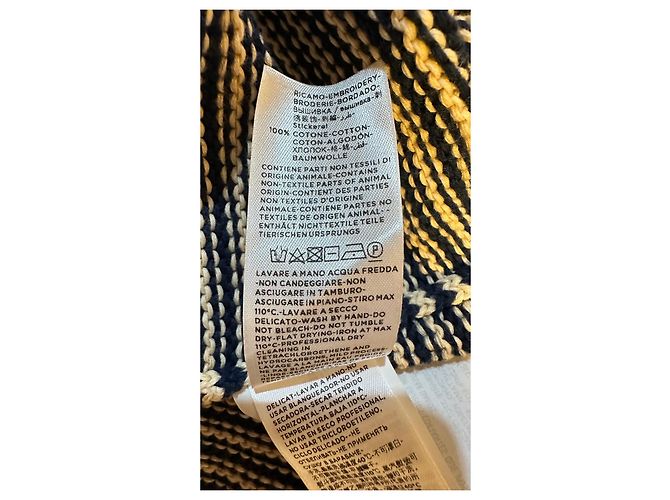 Gucci Cardigan V-Ausschnitt aus Baumwolle beige navy blau Marineblau - Ansicht 18
