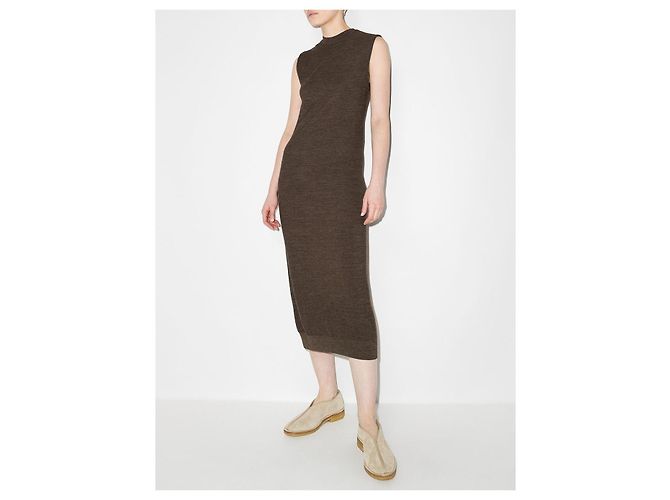 Lemaire Reversibles ärmelloses Strickkleid Moosgrün - Ansicht 7